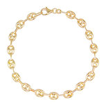 L'ATELIER D'AZUR Bracelet Or Jaune Maille Grain de Café - Femme