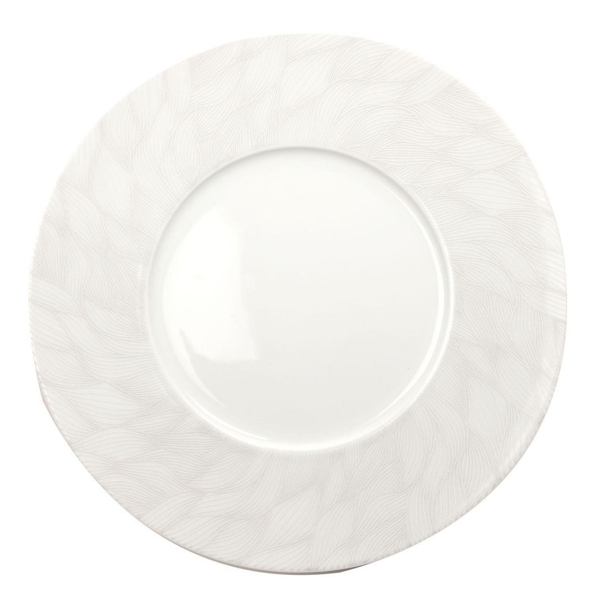 SECRET DE GOURMET Assiette à dessert Feuille - Blanc