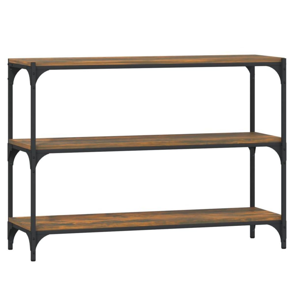 VIDAXL Bibliotheque Chene fume 100x33x70,5 cm Bois d'ingenierie acier