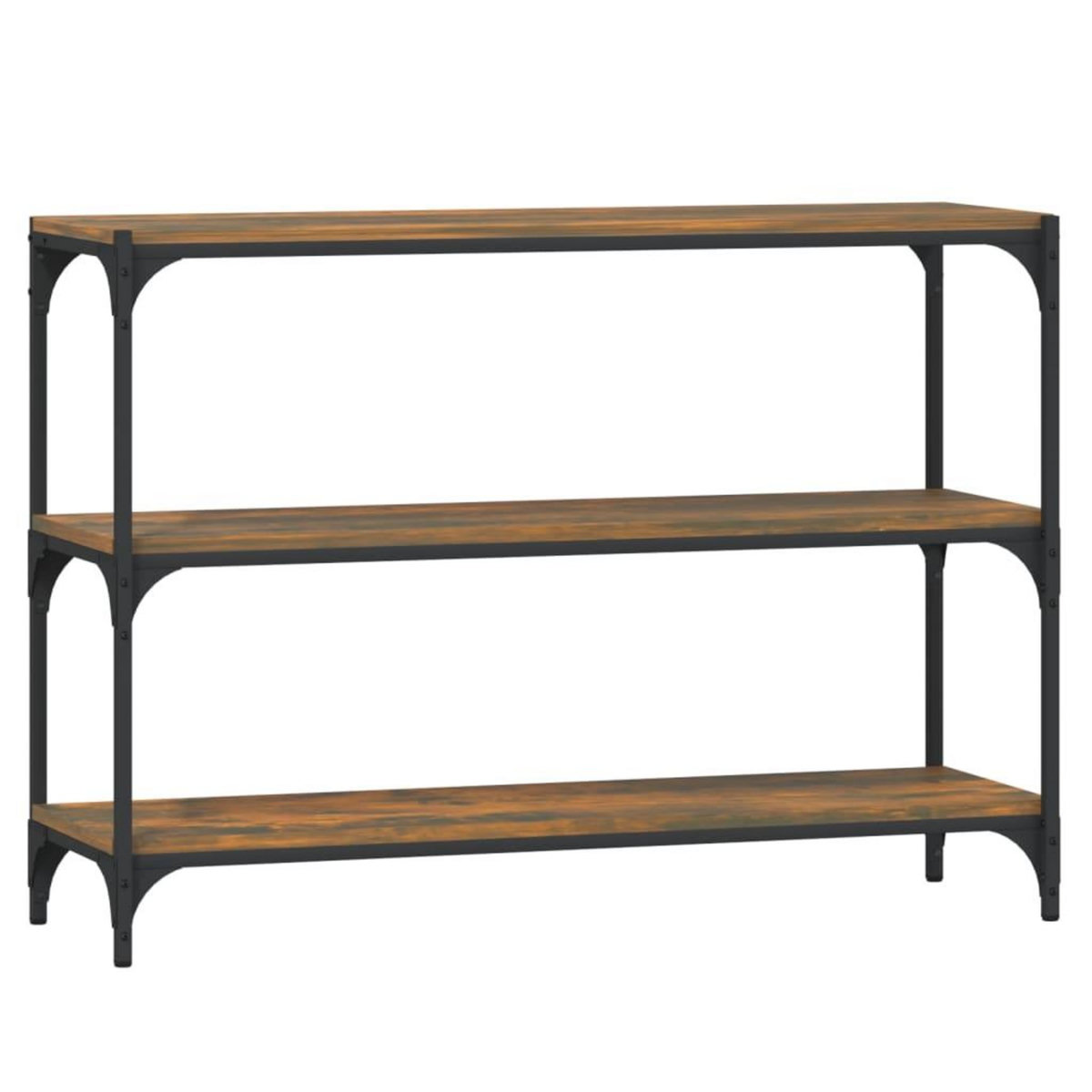 VIDAXL Bibliotheque Chene fume 100x33x70,5 cm Bois d'ingenierie acier