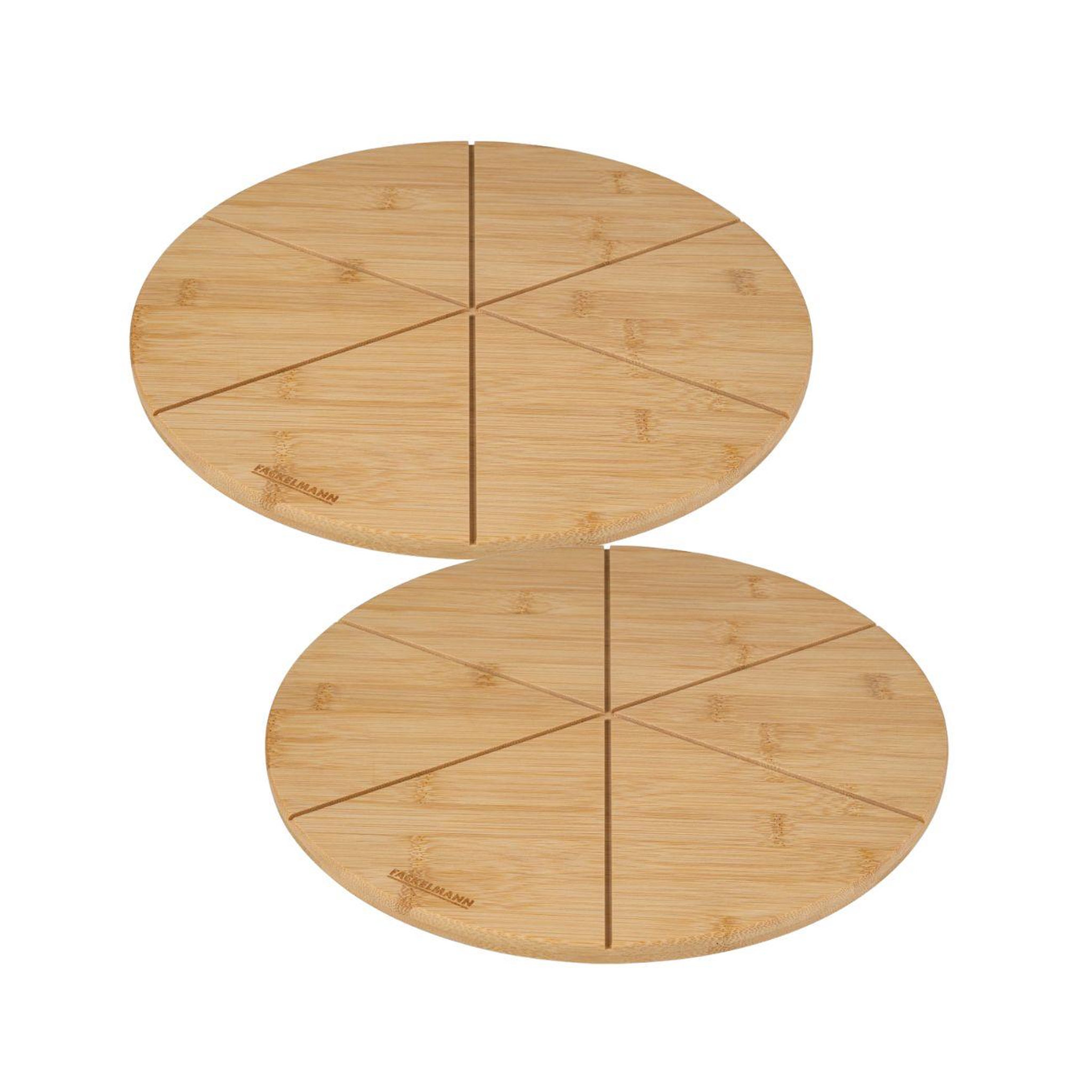 Fackelmann Set de 2 planches à pizza en bois Fackelmann Boisselerie