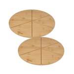 Fackelmann Ensemble de 2 Planches à pizza avec rainures de coupe, Ø 32 cm