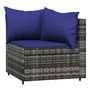 Voir la diapositive 4 : VIDAXL Canapes d'angle de jardin et coussins 2 pcs gris resine tressee