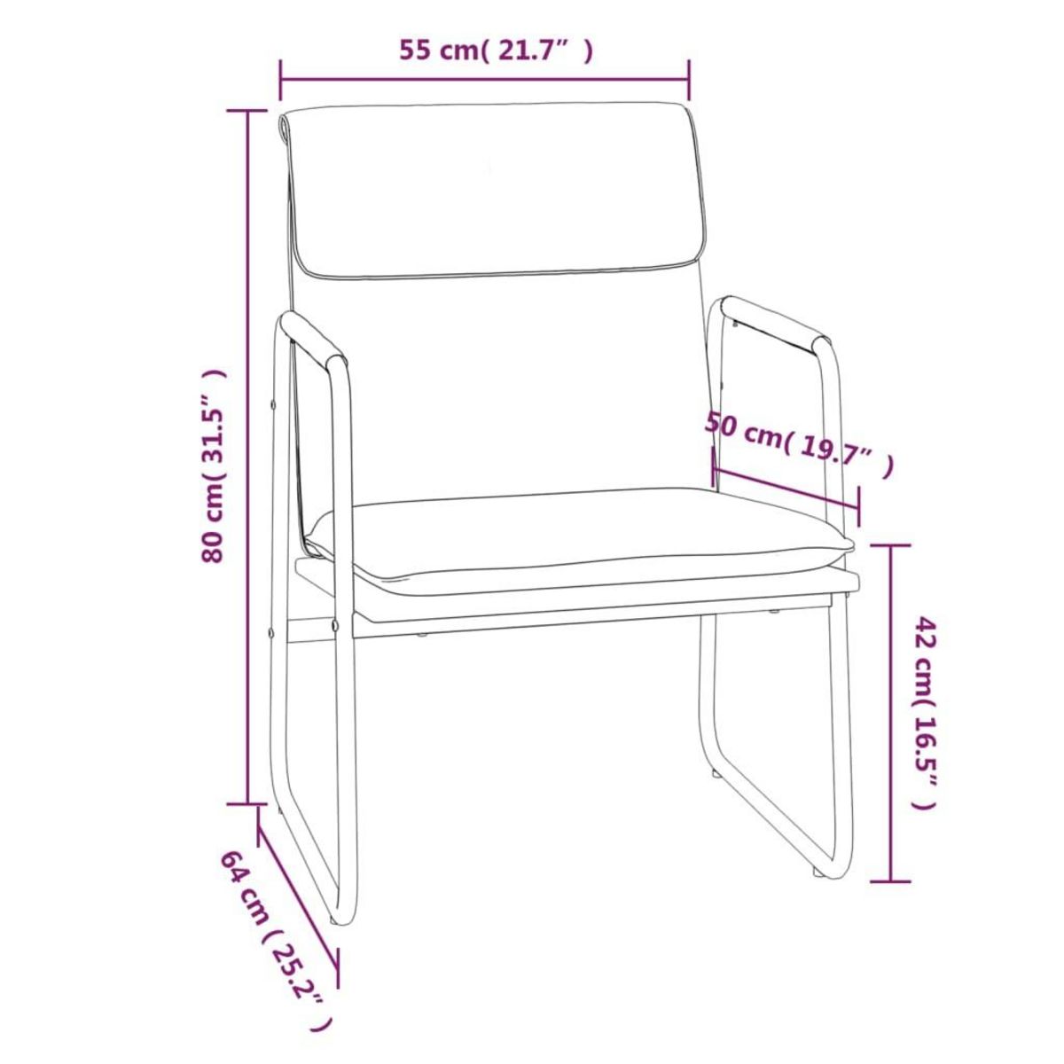 VIDAXL Chaise longue Gris clair 55x64x80 cm Tissu