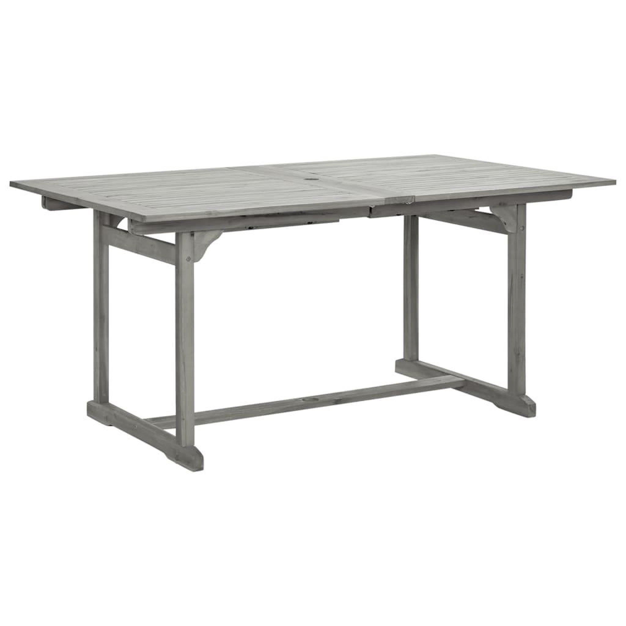 Voir la diapositive 3 : VIDAXL Table a dîner de jardin (160-240)x100x75cm Bois d'acacia massif