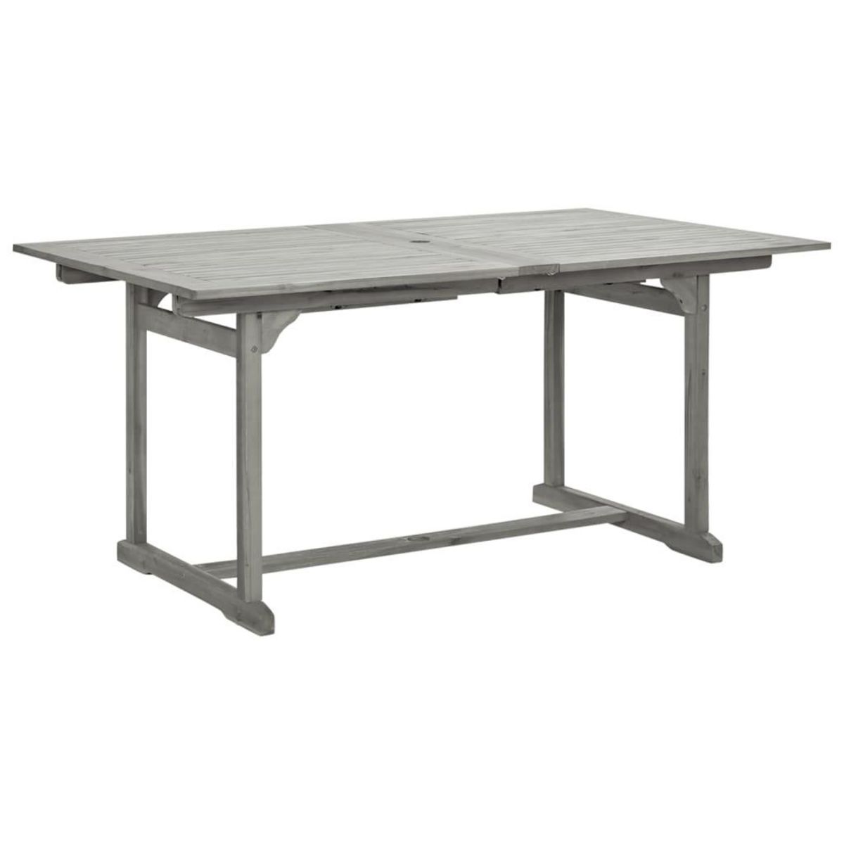 VIDAXL Table a dîner de jardin (160-240)x100x75cm Bois d'acacia massif