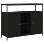Voir la diapositive 2 : VIDAXL Buffet noir 100x35x80 cm bois d ingénierie