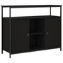 Voir la diapositive 2 : VIDAXL Buffet noir 100x35x80 cm bois d ingénierie