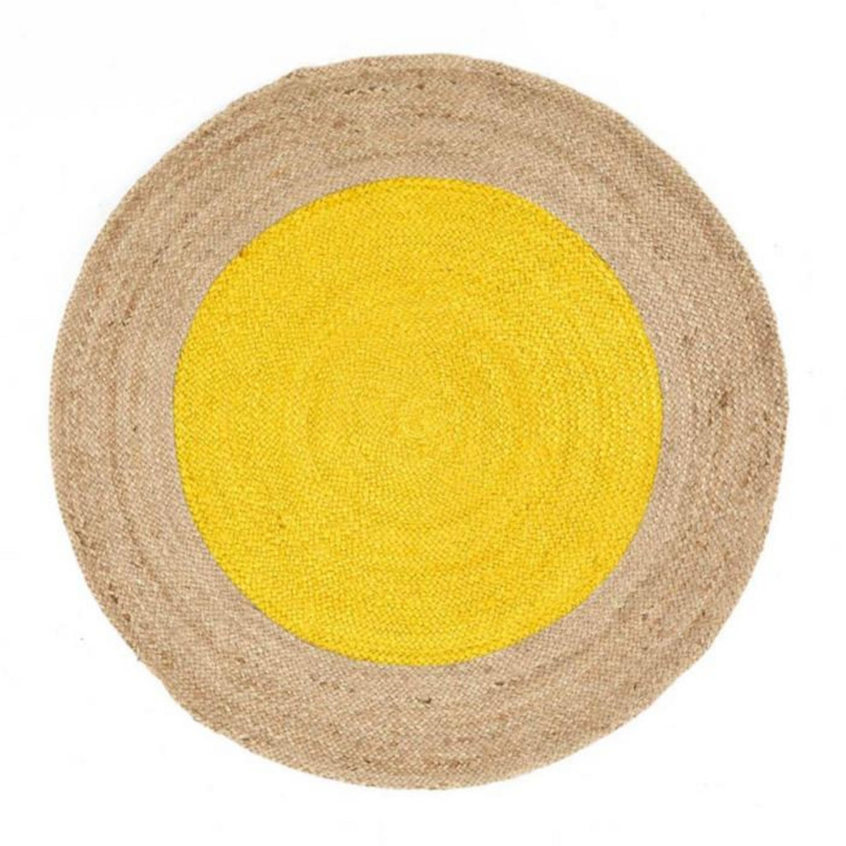 Paris Prix Tapis Rond en Jute  Napoli  120cm Jaune