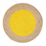 Paris Prix Tapis Rond en Jute  Napoli  120cm Jaune