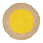 Voir la diapositive 1 : Paris Prix Tapis Rond en Jute  Napoli  120cm Jaune
