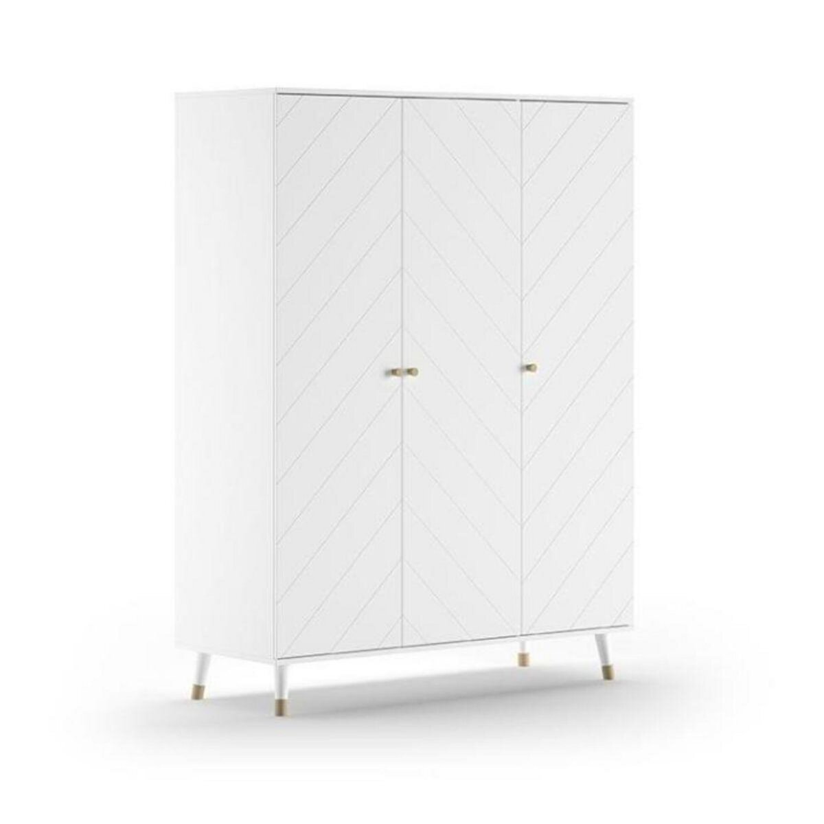 Vipack Billy Armoire 3 Portes Blanc