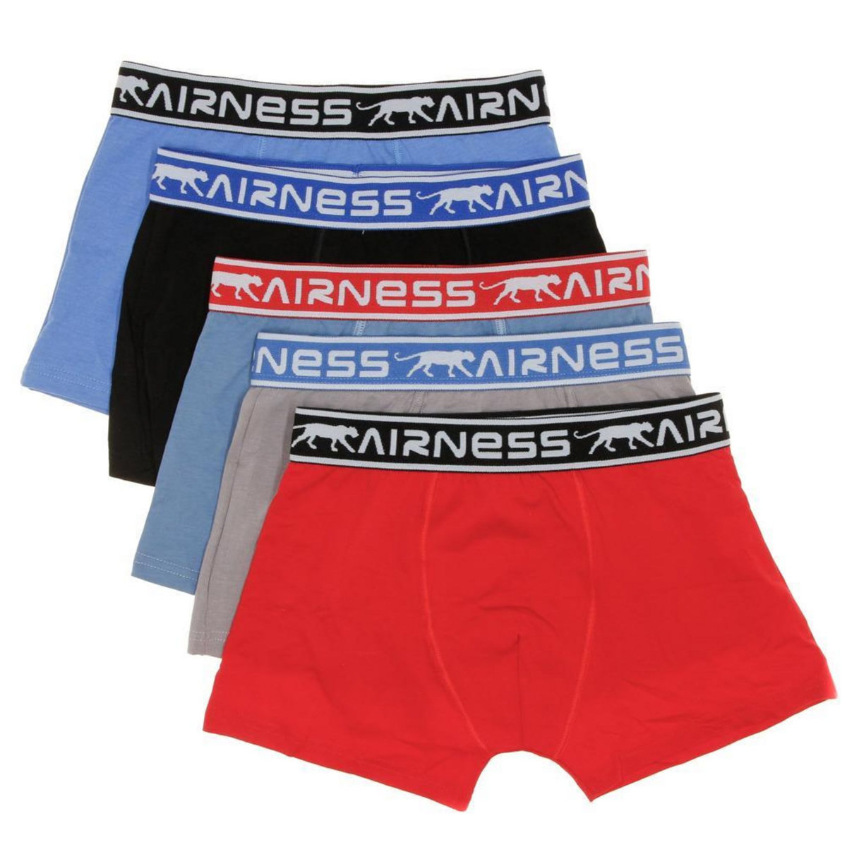 Airness Lot de 5 Boxers /Rouge Garçon Airness