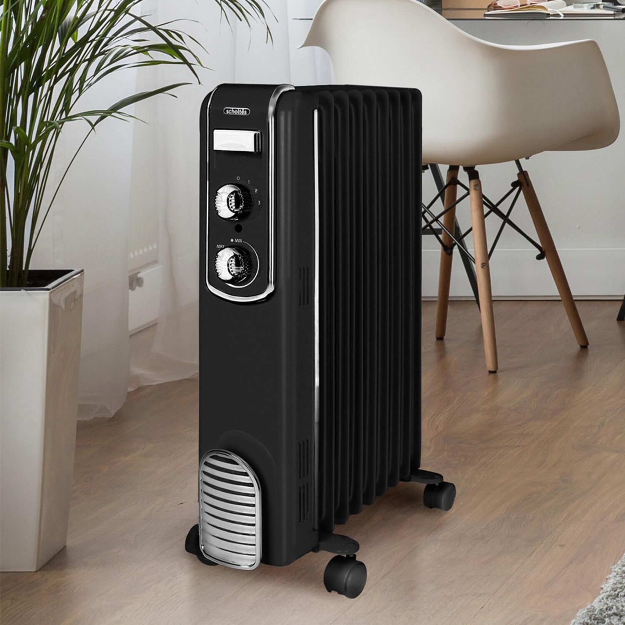 Voir la diapositive 3 : Scholtes Radiateur bain huile 2000w noir - SCHV909N