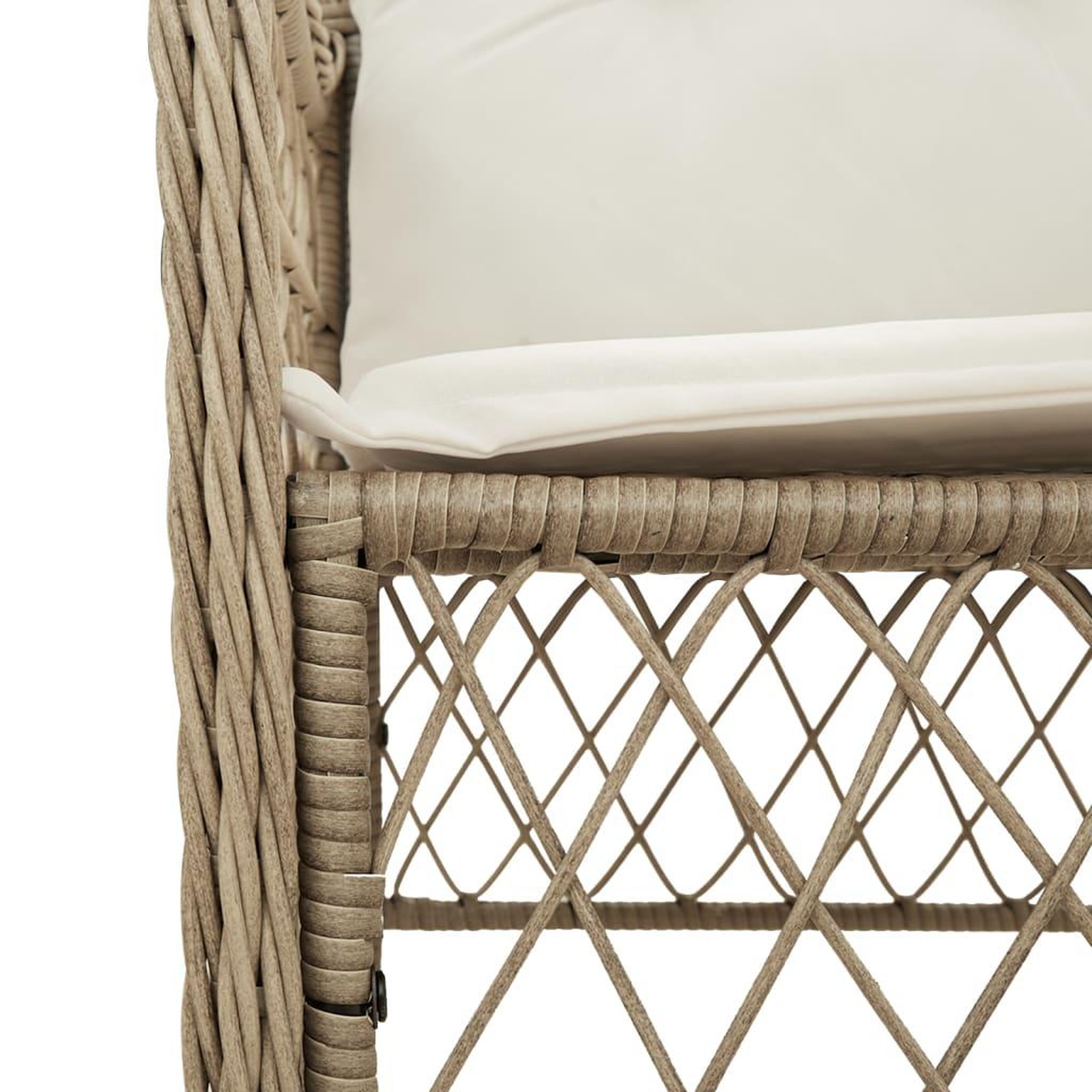 Voir la diapositive 5 : VIDAXL Ensemble de bistro 3 pcs avec coussins beige resine tressee