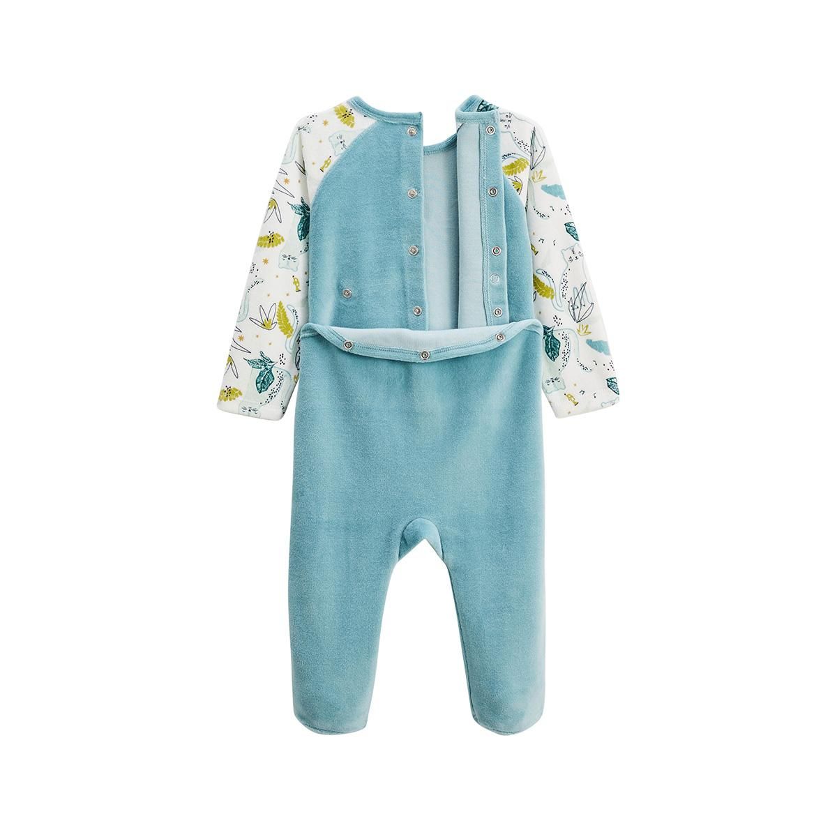 Petit Béguin Pyjama bébé en velours Oscar