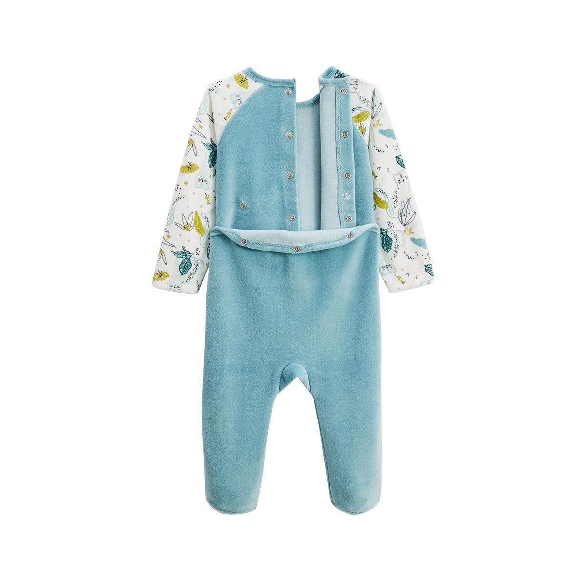 Petit Béguin Pyjama bébé en velours Oscar