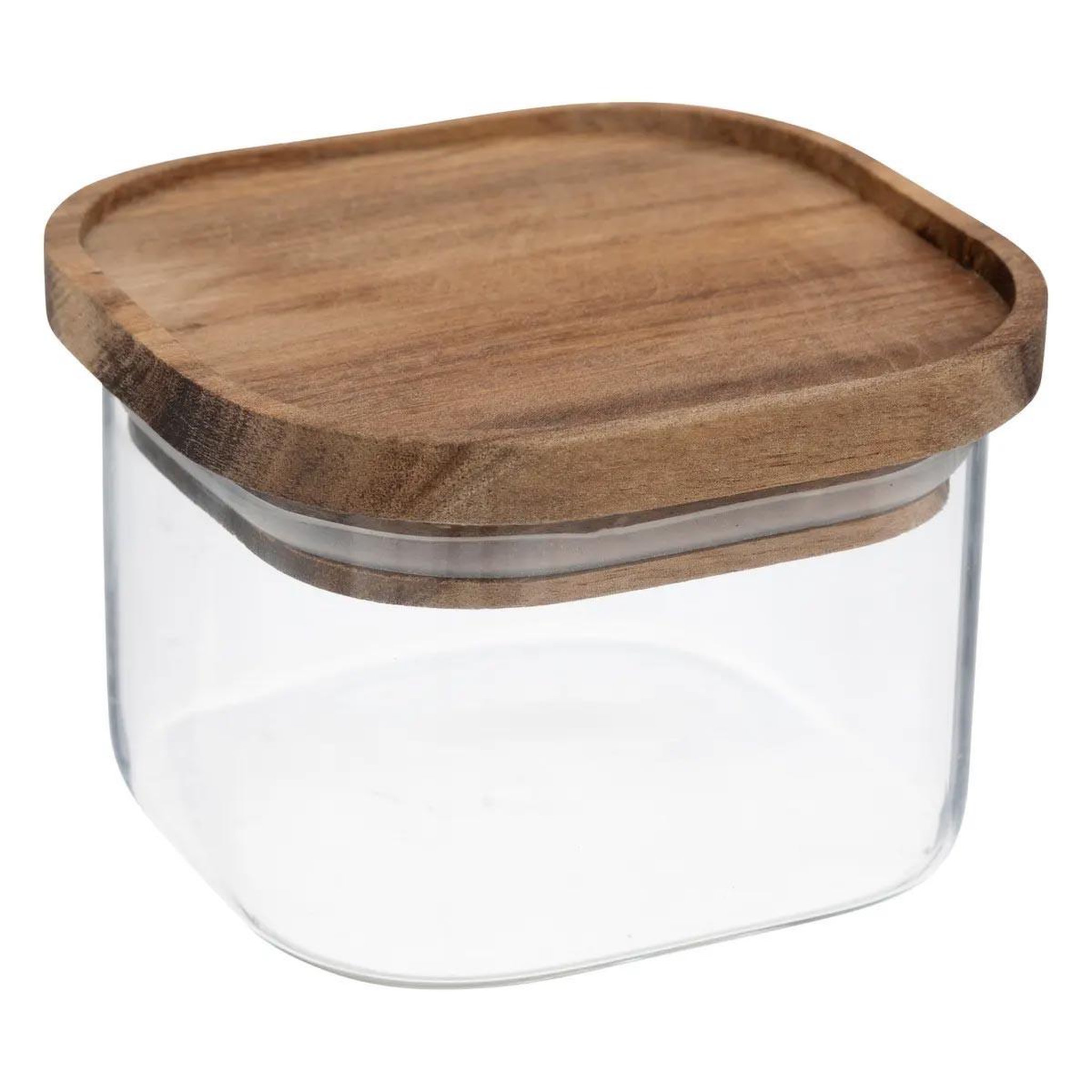 FIVE Bocal en verre  hermet  0,4l transparent & marron
