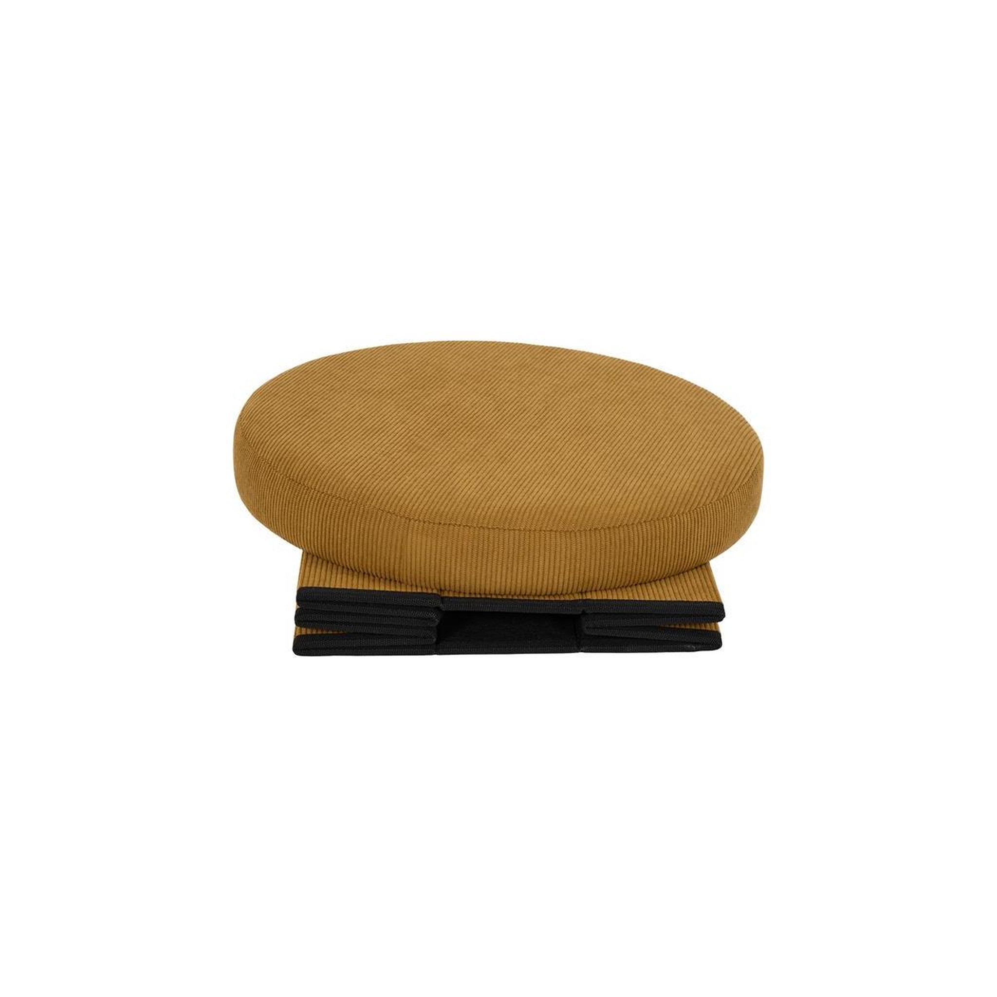 Voir la diapositive 4 : The Home Deco Factory Pouf coffre pliable côtelé  jules  38cm jaune