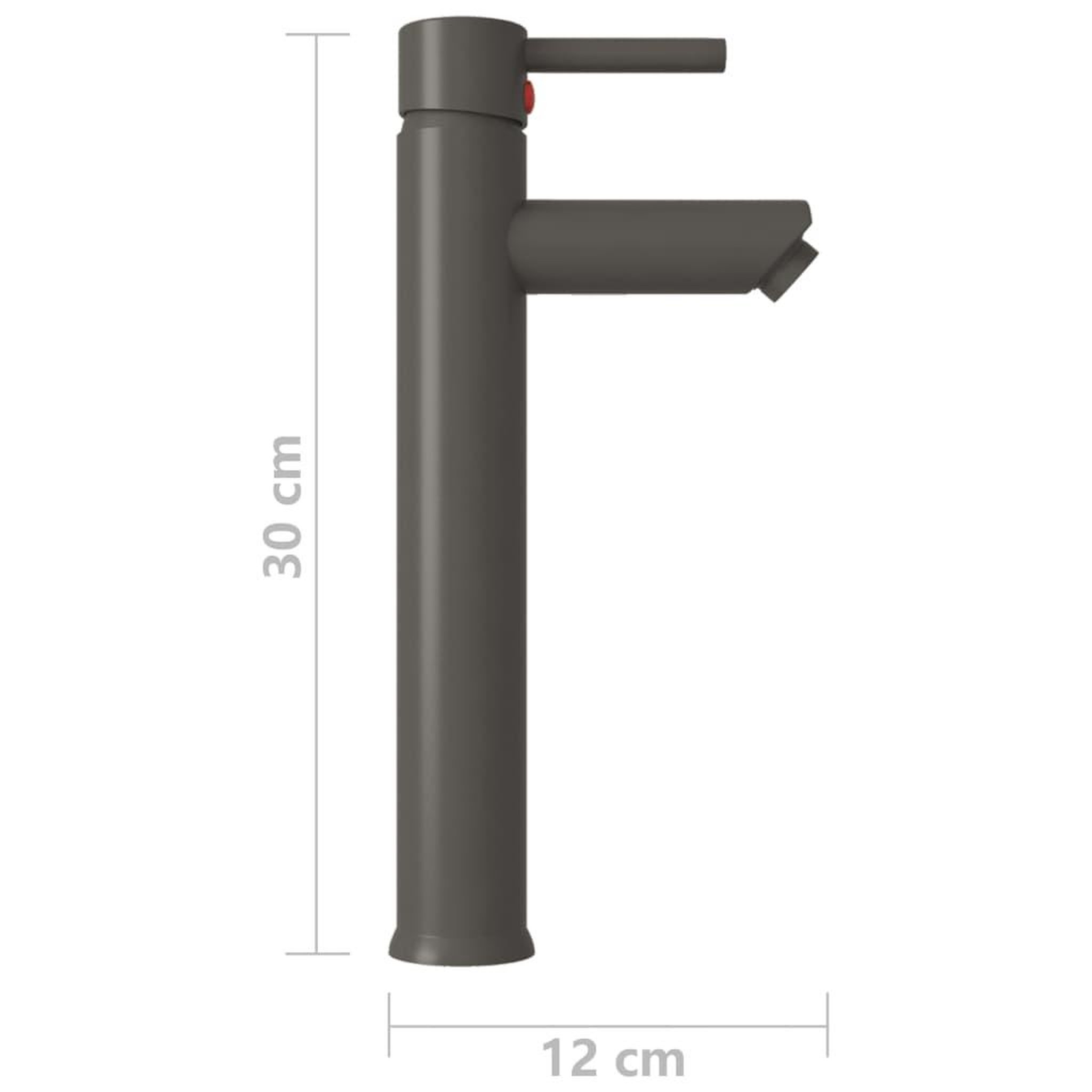 Voir la diapositive 5 : VIDAXL Mitigeur de salle de bain gris 12x30 cm