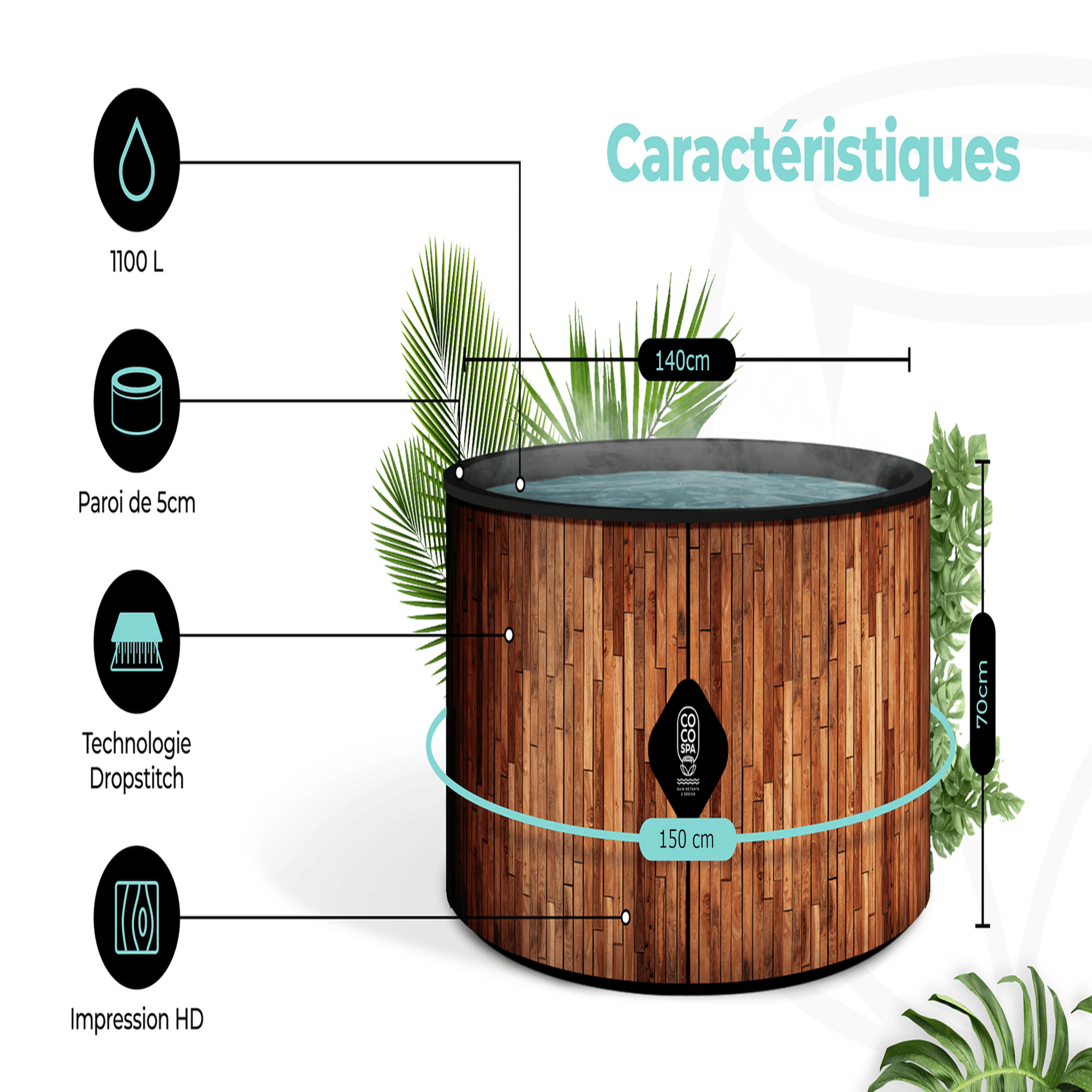 Voir la diapositive 6 : COCO SPA Spa gonflable Bali