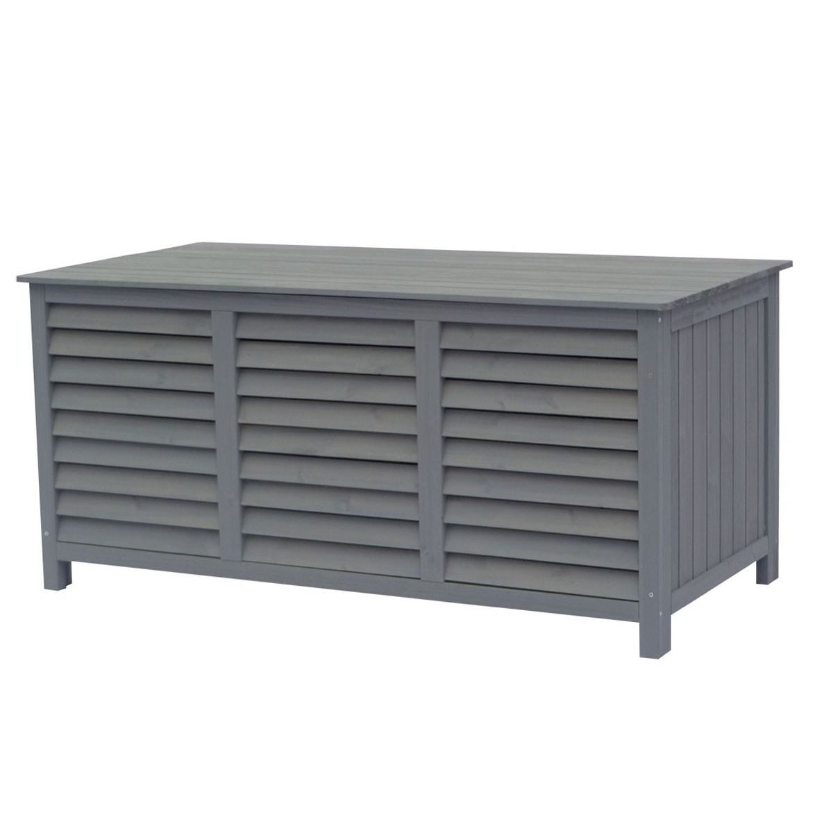 Habitat et Jardin Coffre de jardin en bois  Macao  - 130 x 64 x 60 cm - Anthracite