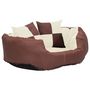 Voir la diapositive 2 : VIDAXL Coussin reversible lavable de chien Marron et creme 65x50x20 cm