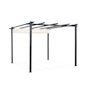 Voir la diapositive 3 : SWEEEK Pergola, aluminium, 3x3m, toile coulissante