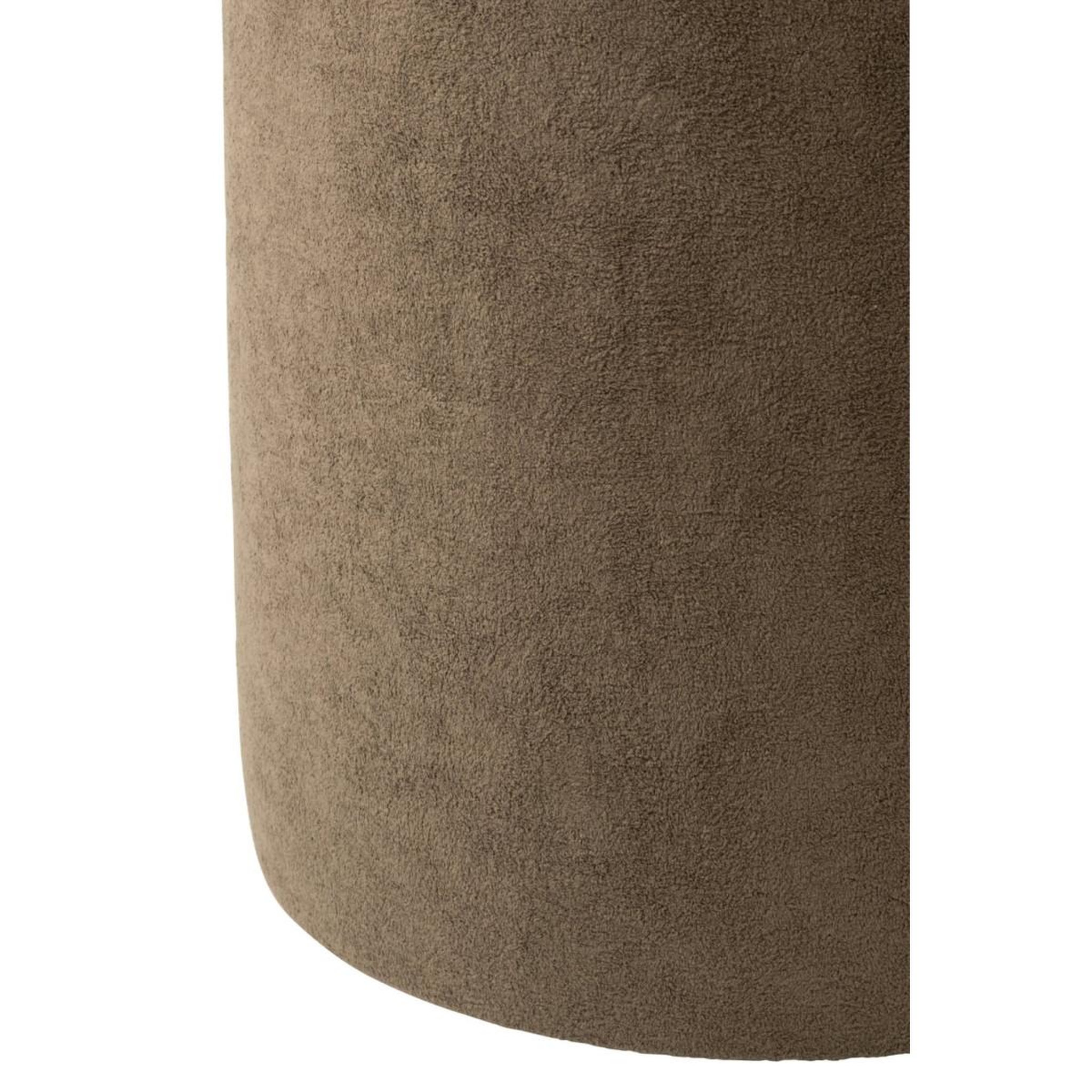 Voir la diapositive 2 : J-LINE Pouf cylindrique  moon  41cm marron