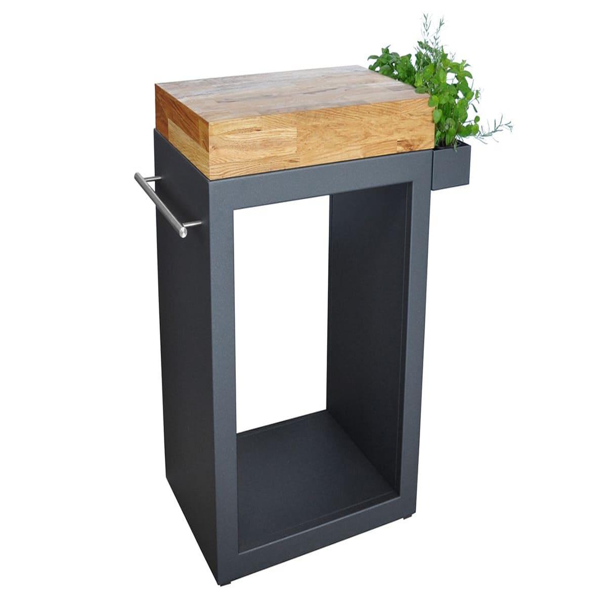 Voir la diapositive 3 : ARTISS DESIGN Meuble multifonction graphite avec tablette bois 60 x 45 x 91 cm - artiss