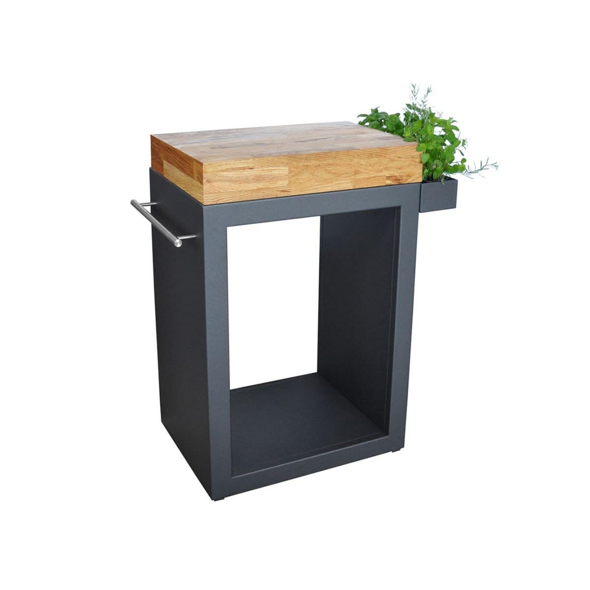 ARTISS DESIGN Meuble multifonction graphite avec tablette bois 60 x 45 x 91 cm - Artiss