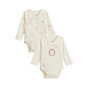 Voir la diapositive 1 : Petit Béguin Lot de 2 bodies bébé manches longues ouverture croisée Envolée de bisous