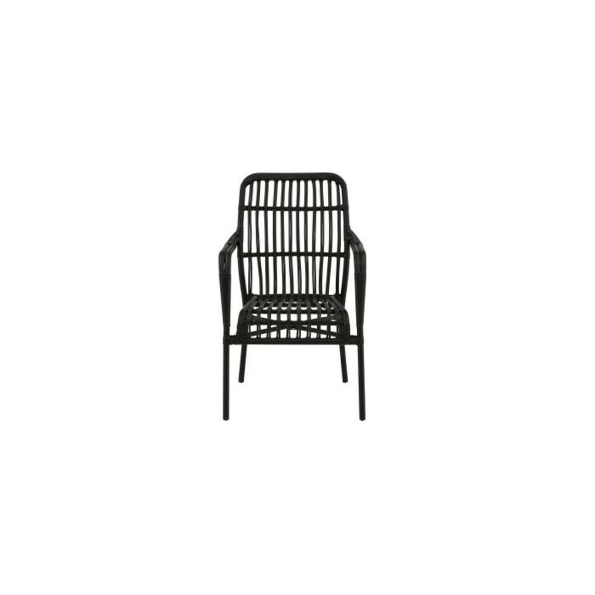 Paris Prix Chaise de Jardin en Rotin  Rizal  90cm Noir