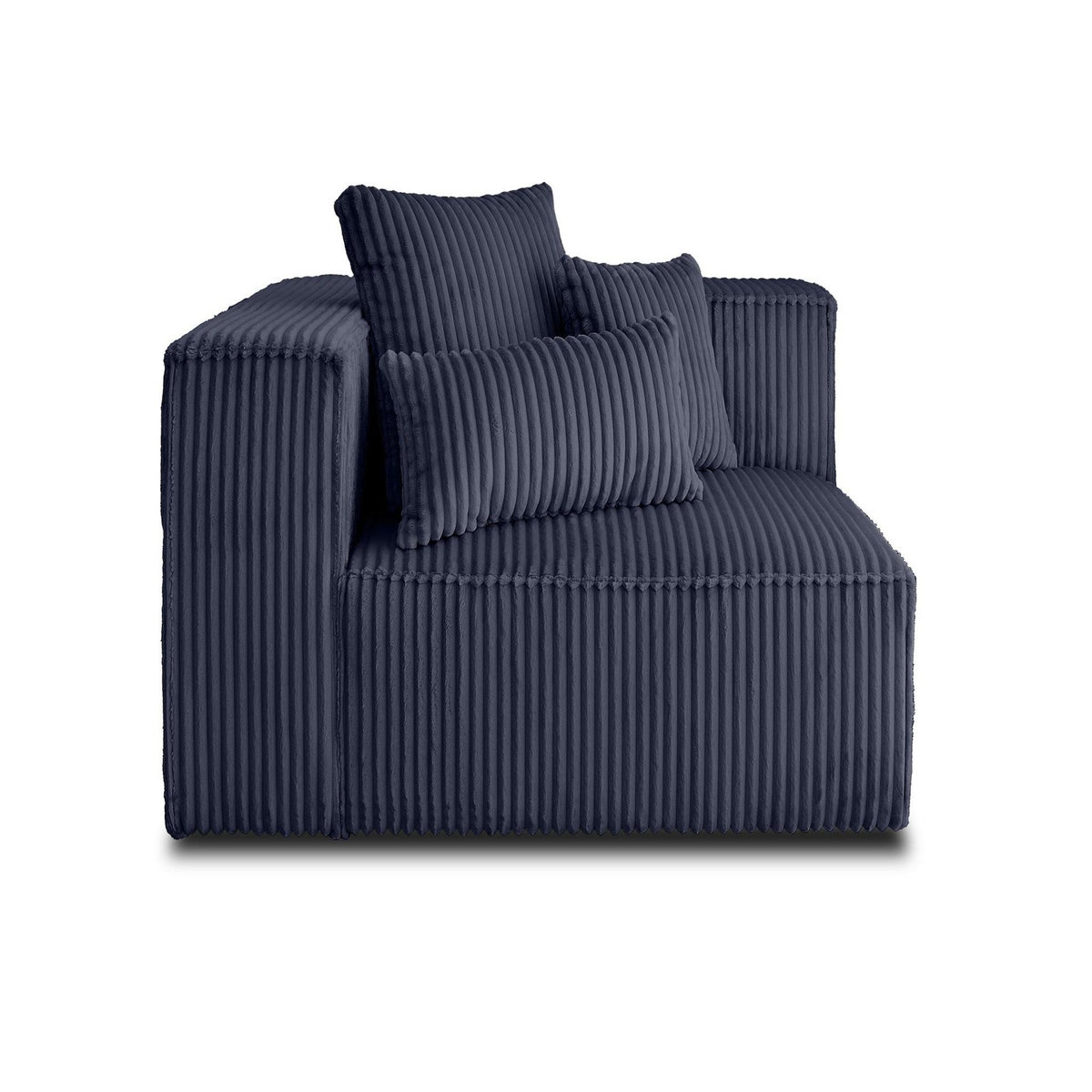 LISA DESIGN Colombine - module d'assise gauche - en velours côtelé grosses côtes