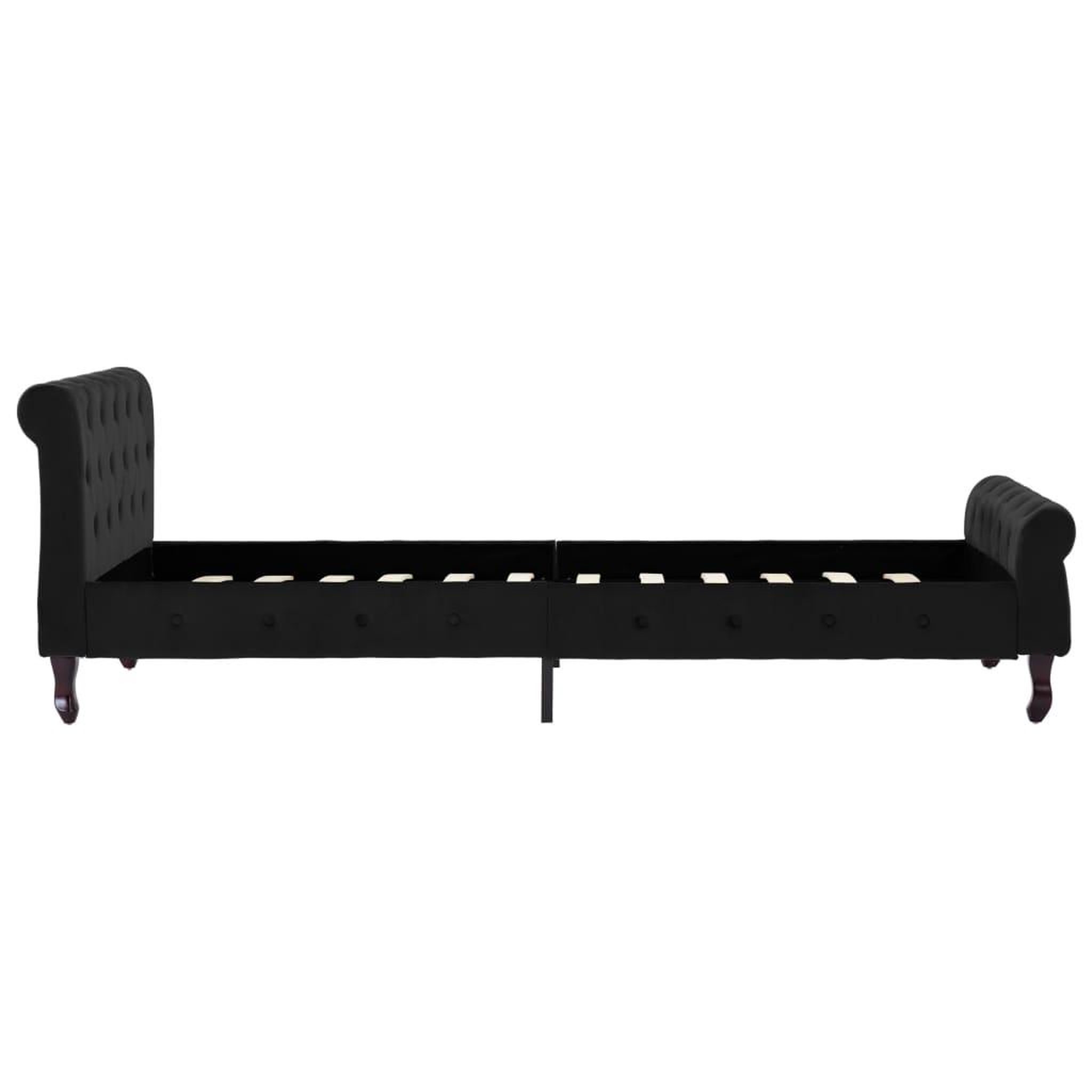 Voir la diapositive 4 : VIDAXL Cadre de lit Noir Velours 100 x 200 cm