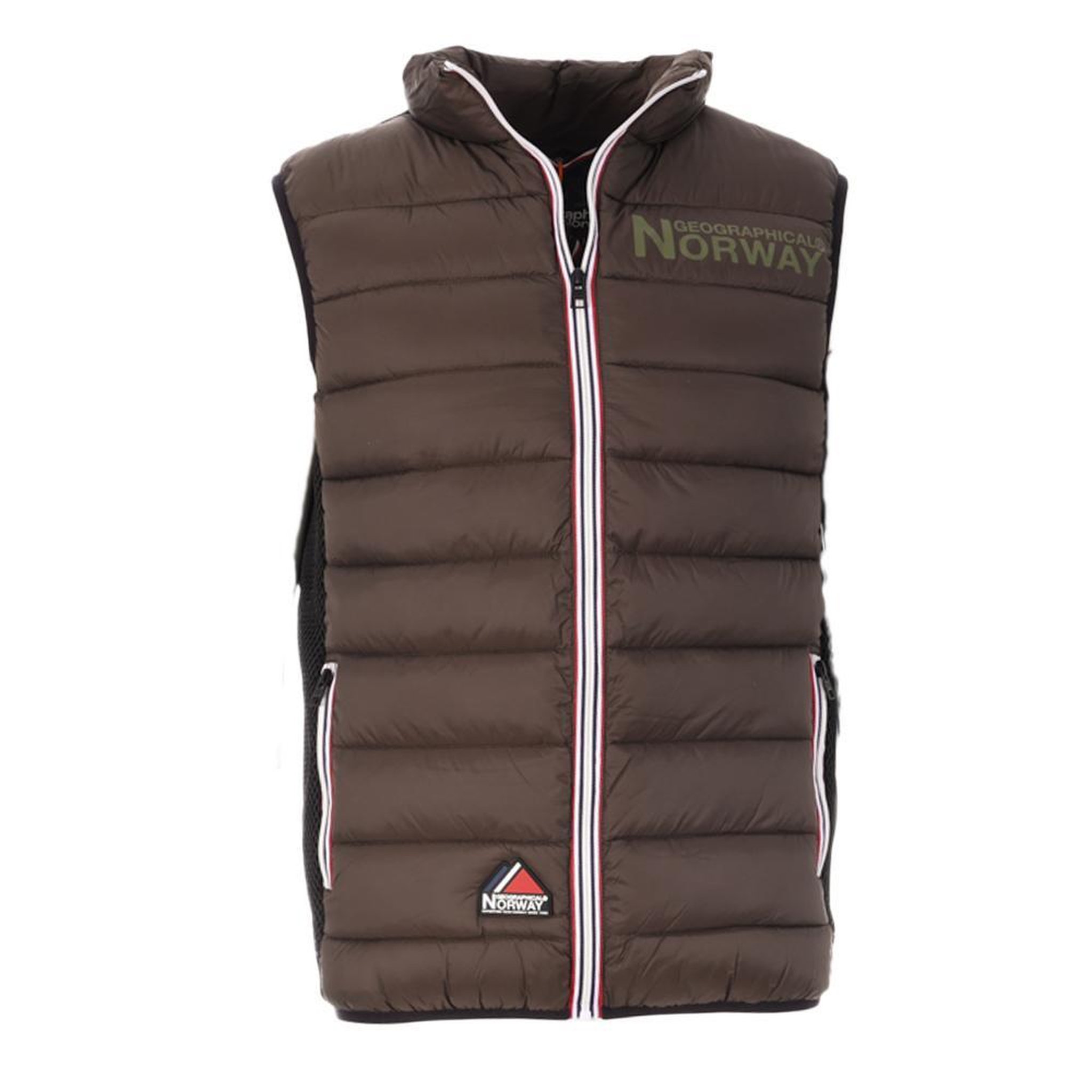 GEOGRAPHICAL NORWAY Doudoune Sans Manches  Homme Geographical Norway Vikash. Coloris disponibles : Marron