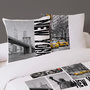 Voir la diapositive 2 : Dourev Housse de couette 240x220 NY SKYLINE + 2 taies 100% coton 57 fils