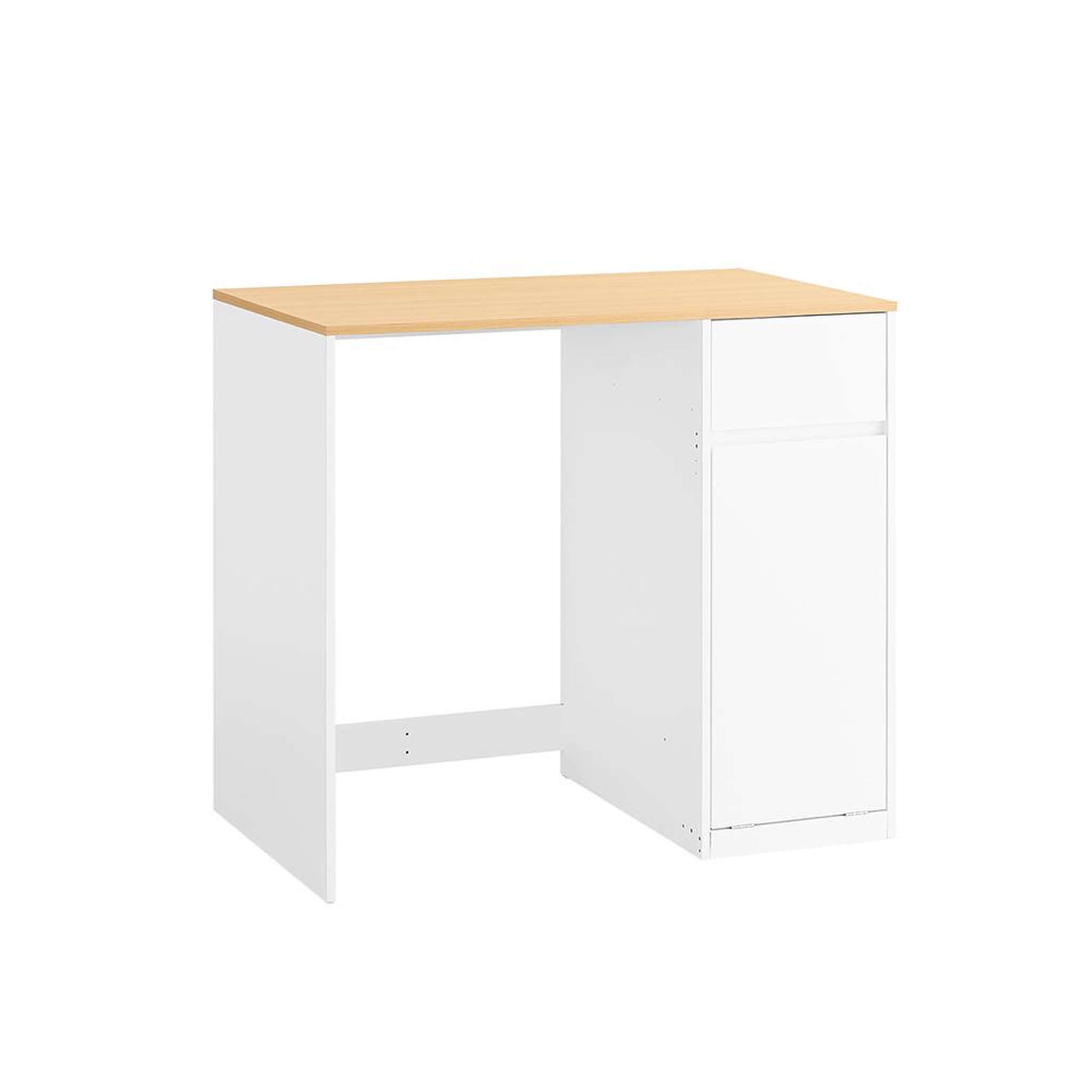 SOBUY SoBuy - Meuble De Buanderie à un tiroir - Blanc - 100x60x90cm - Minimaliste - BZR217-NW