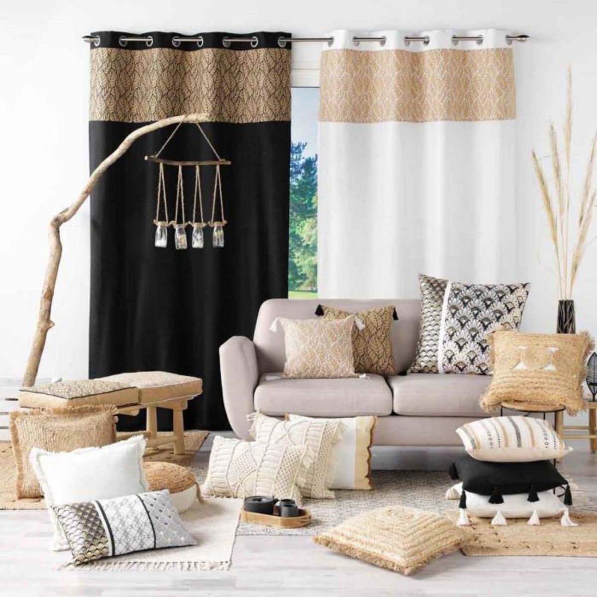 Paris Prix Housse de Coussin Déco  Carat  60x60cm Or