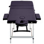 Voir la diapositive 4 : VIDAXL Table de massage pliable 3 zones Aluminium Violet