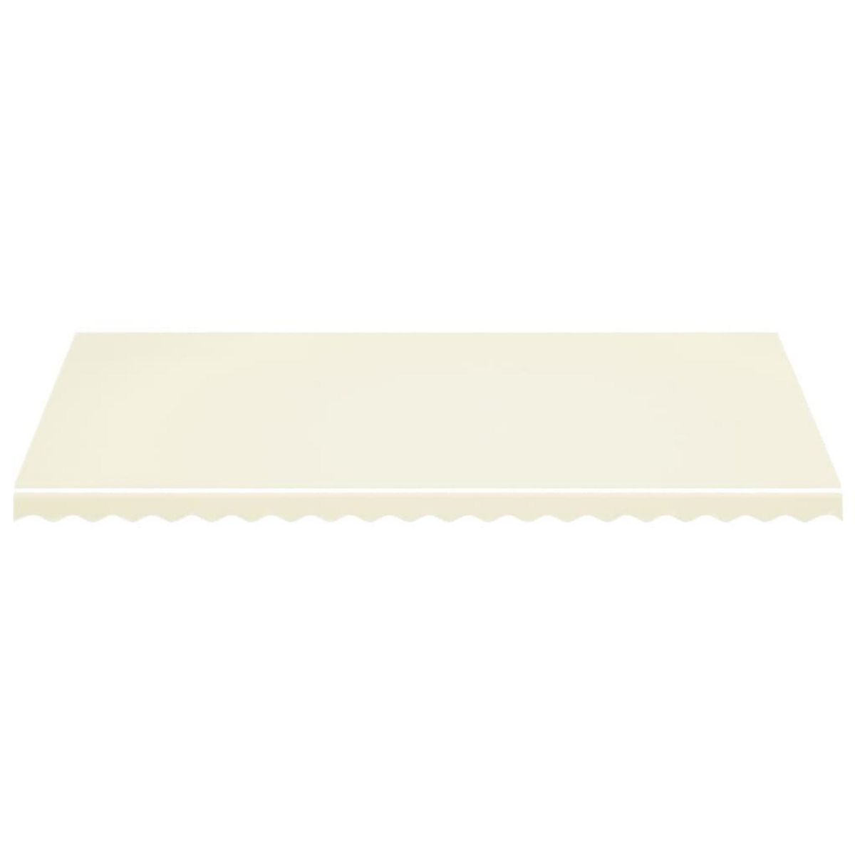 VIDAXL Tissu de remplacement pour auvent Creme 5x3,5 m