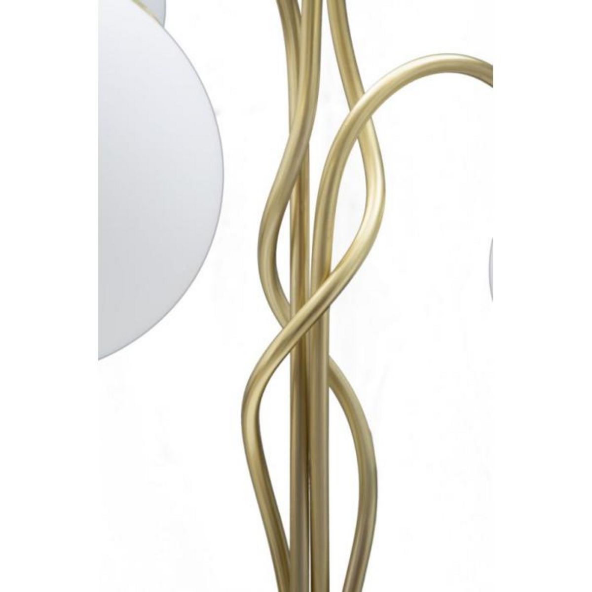 Paris Prix Lampe à Poser Design 4 Sphères  Glamy  74cm Blanc & Or