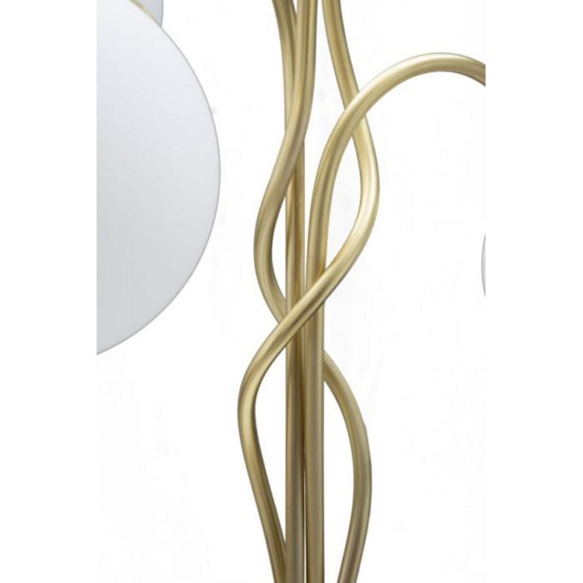 Paris Prix Lampe à Poser Design 4 Sphères  Glamy  74cm Blanc & Or