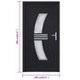 Voir la diapositive 6 : VIDAXL Porte d'entree anthracite 108x208 cm PVC