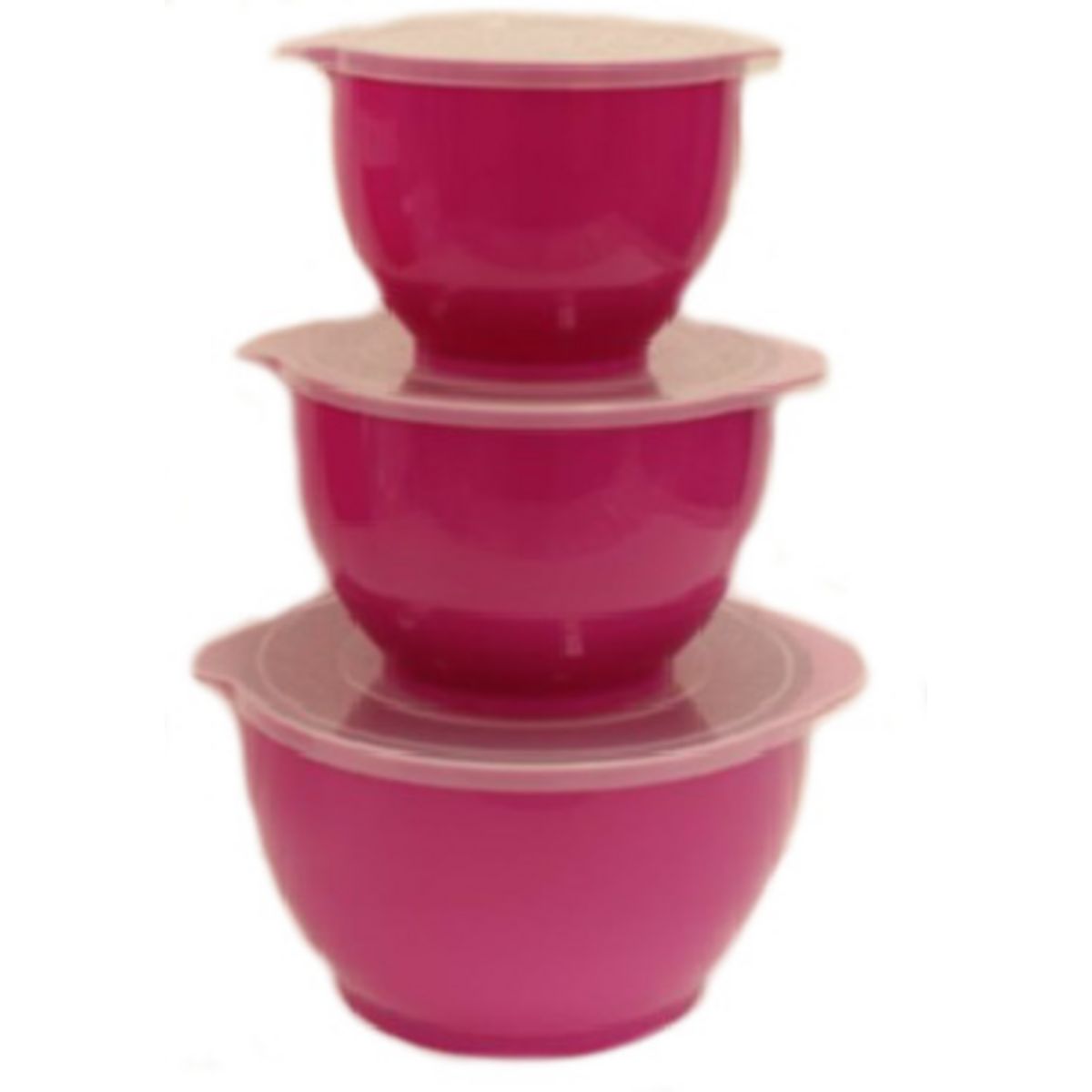 Lot de 3 bols à mixer antidérapant avec couvercle