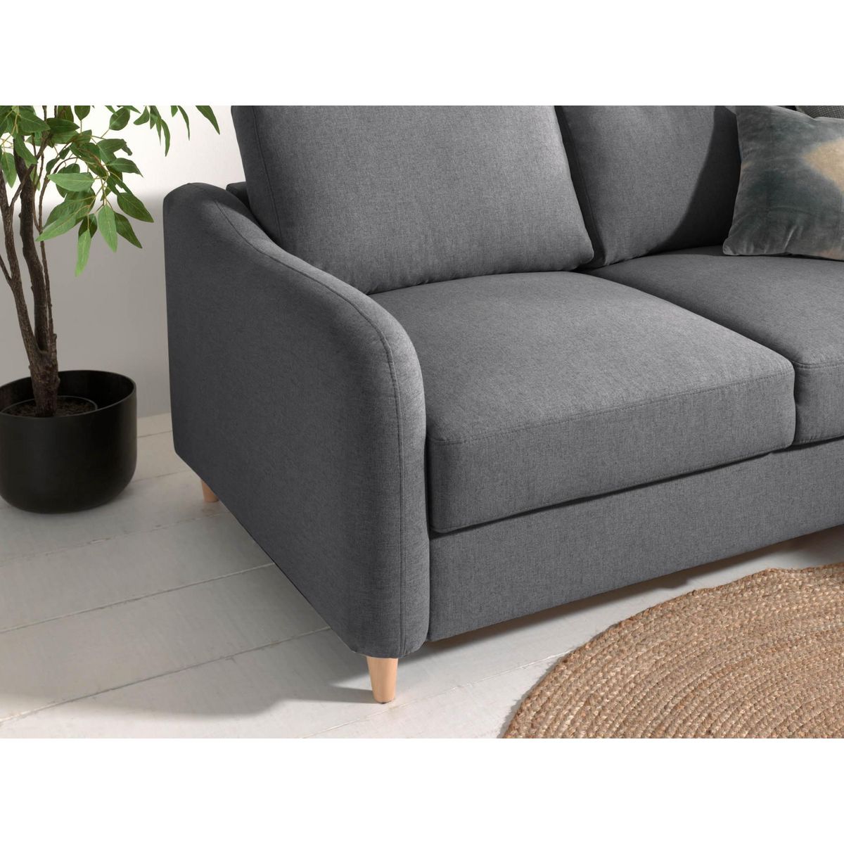 LISA DESIGN Will - canapé d'angle droit - convertible - 5 places - en tissu