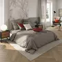 ATMOSPHERA Parure de lit en coton lavé Tuft - 240 x 220 cm - Gris