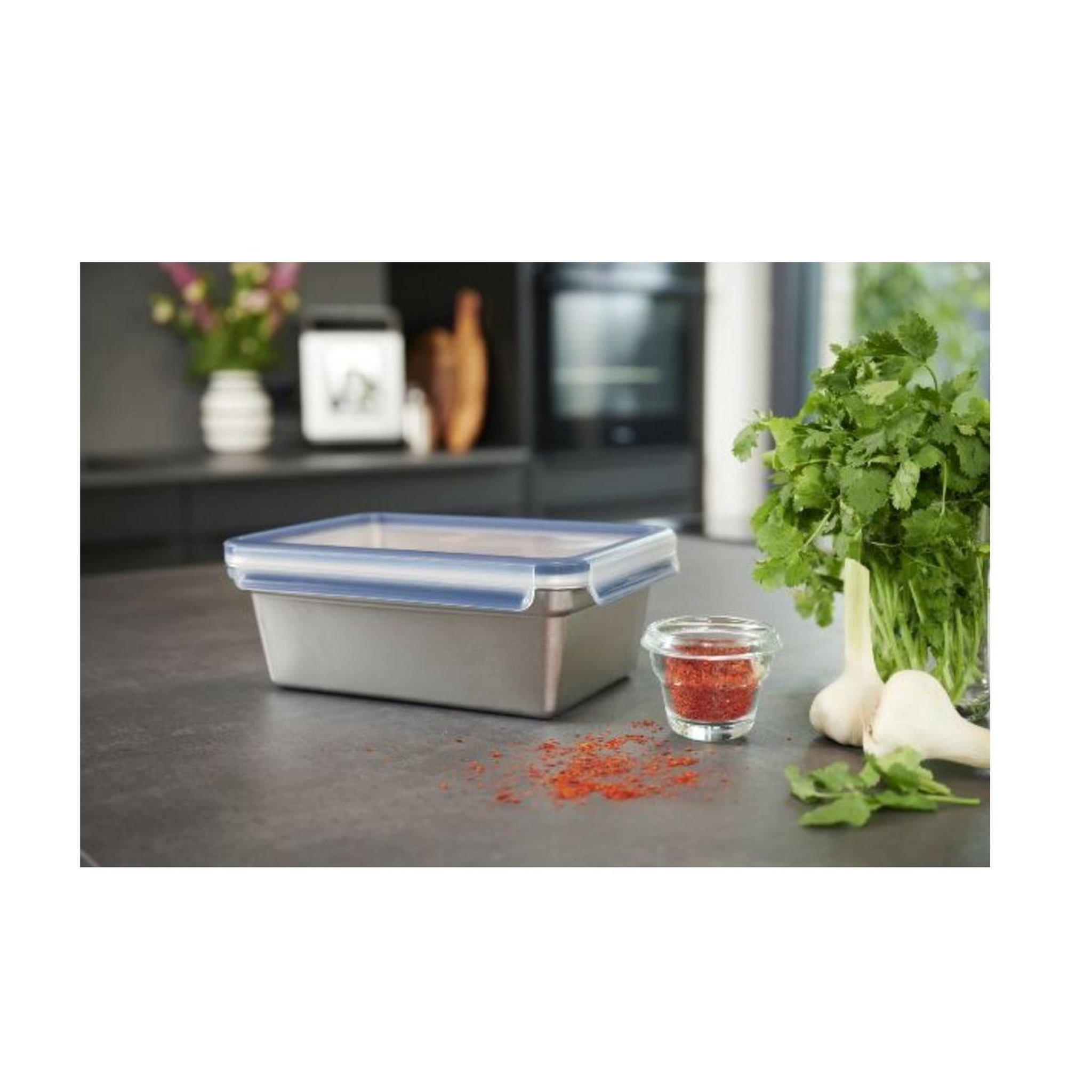 Voir la diapositive 2 : EMSA Boîte alimentaire hermétique 3l inox - n1150700