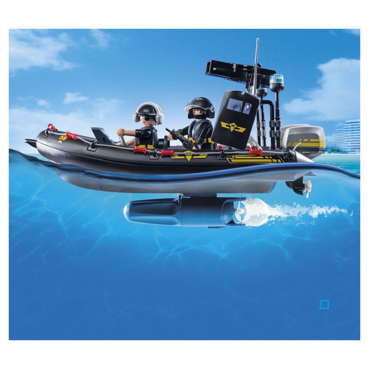 PLAYMOBIL 9362 - City Action - Bateau et policiers d'élite