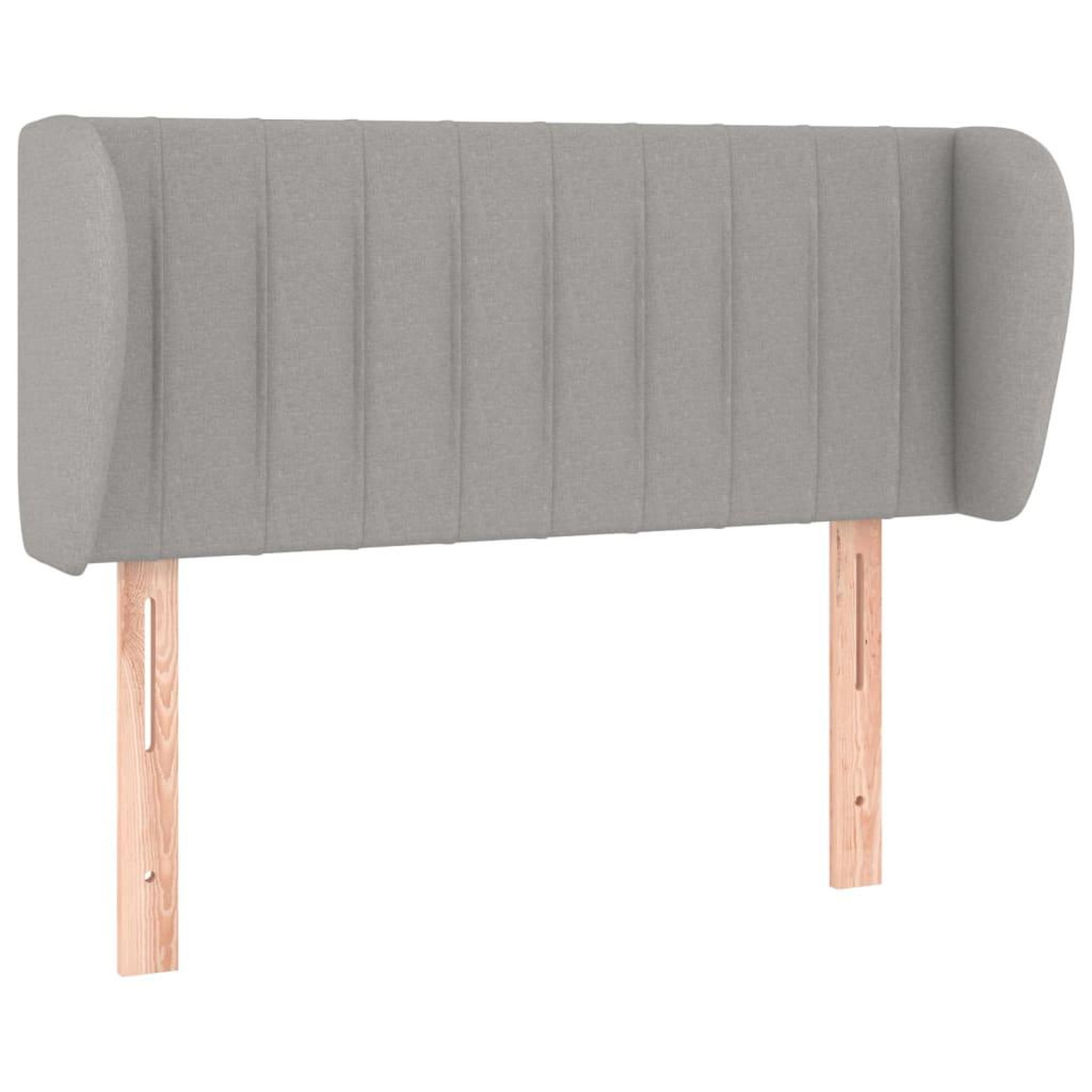 Voir la diapositive 2 : VIDAXL Tete de lit avec oreilles Gris clair 93x23x78/88 cm Tissu